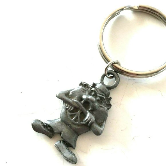 Vintage Taz Tasmanian Devil Peace Keychai Keyring Looney Toons Warner Brothers - Picture 9 of 9
